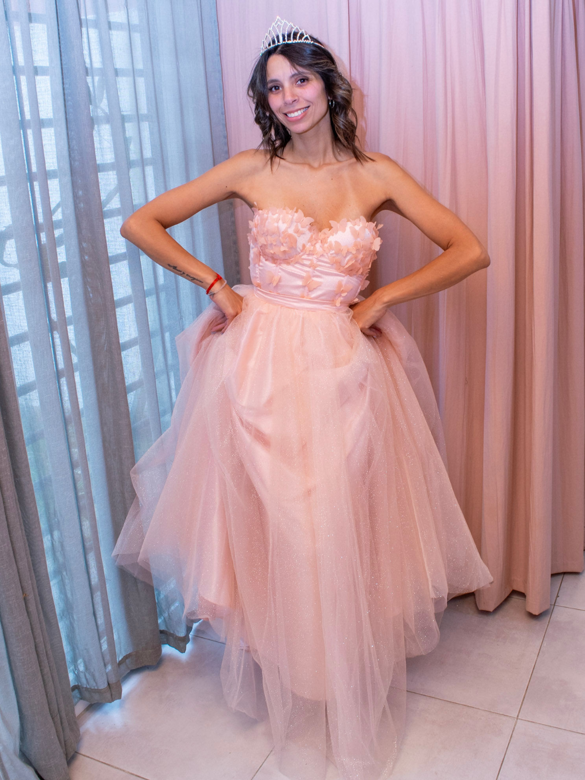 vestido de quinceañera mariposas - Maransa