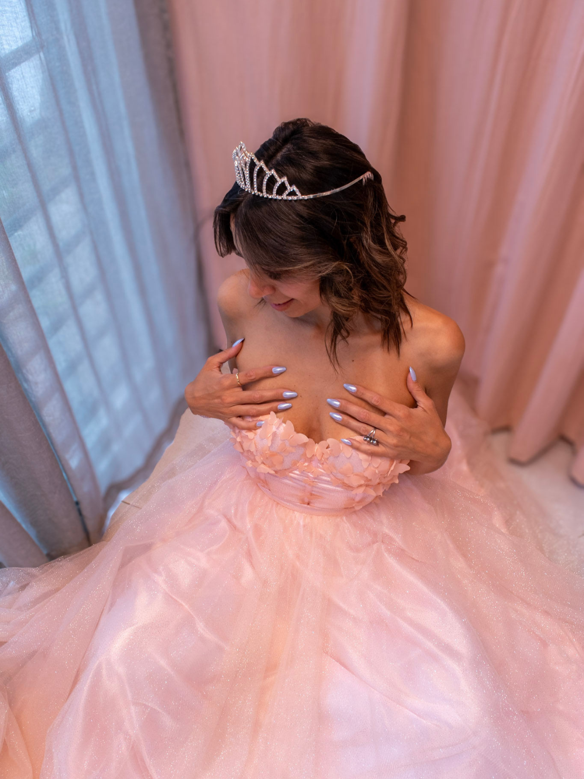 vestido de quinceañera mariposas - Maransa