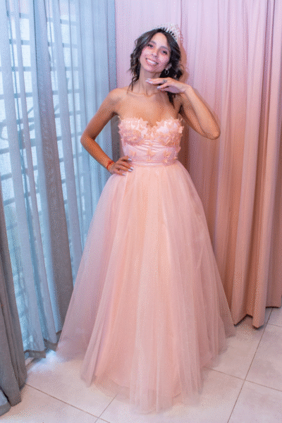 vestido de quinceañera mariposas - Maransa